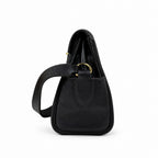 Black gold 🆕 In stock Kelly Messenger messenger bag for men and women, black gold buckle, imported leather, all-steel hand-waxed thread, the highest cost-effectiveness on the Internet. Unisex messenge