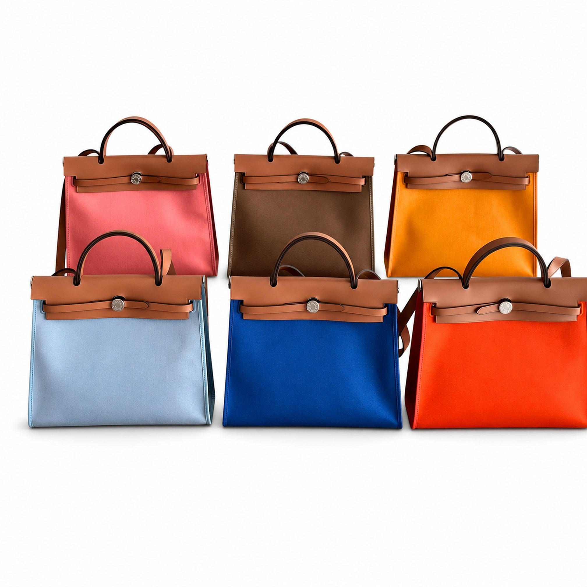 Hermers' popular herbag 31cm is designed to be inspired by saddle bags. The body of the bag is made of canvas, and the outer seams, shoulder straps and handbags are made of leather. The appearance is