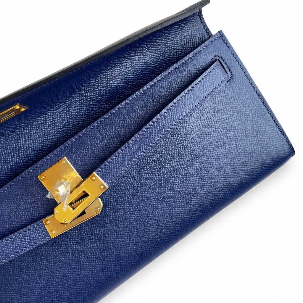 Kelly Cut 31 Clutch Epsom Leather Picture Dark Blue