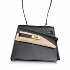 Kelly double-sided Desordre Epsom original palm print leather ck89 black Noir gold buckle GHW top hand sewing