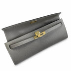 Kelly Cut 31 Clutch Epsom Leather Picture Pewter Gray