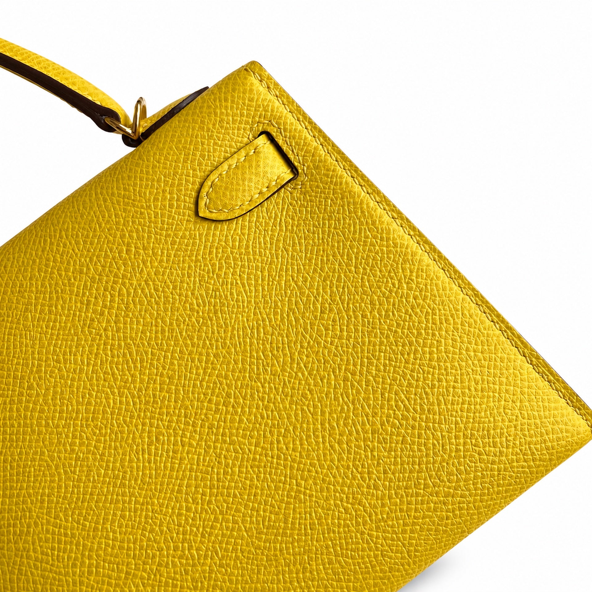 Fully hand-sewn👉Second generation Mini Kelly 19cm imported Epsom leather Naples gold buckle