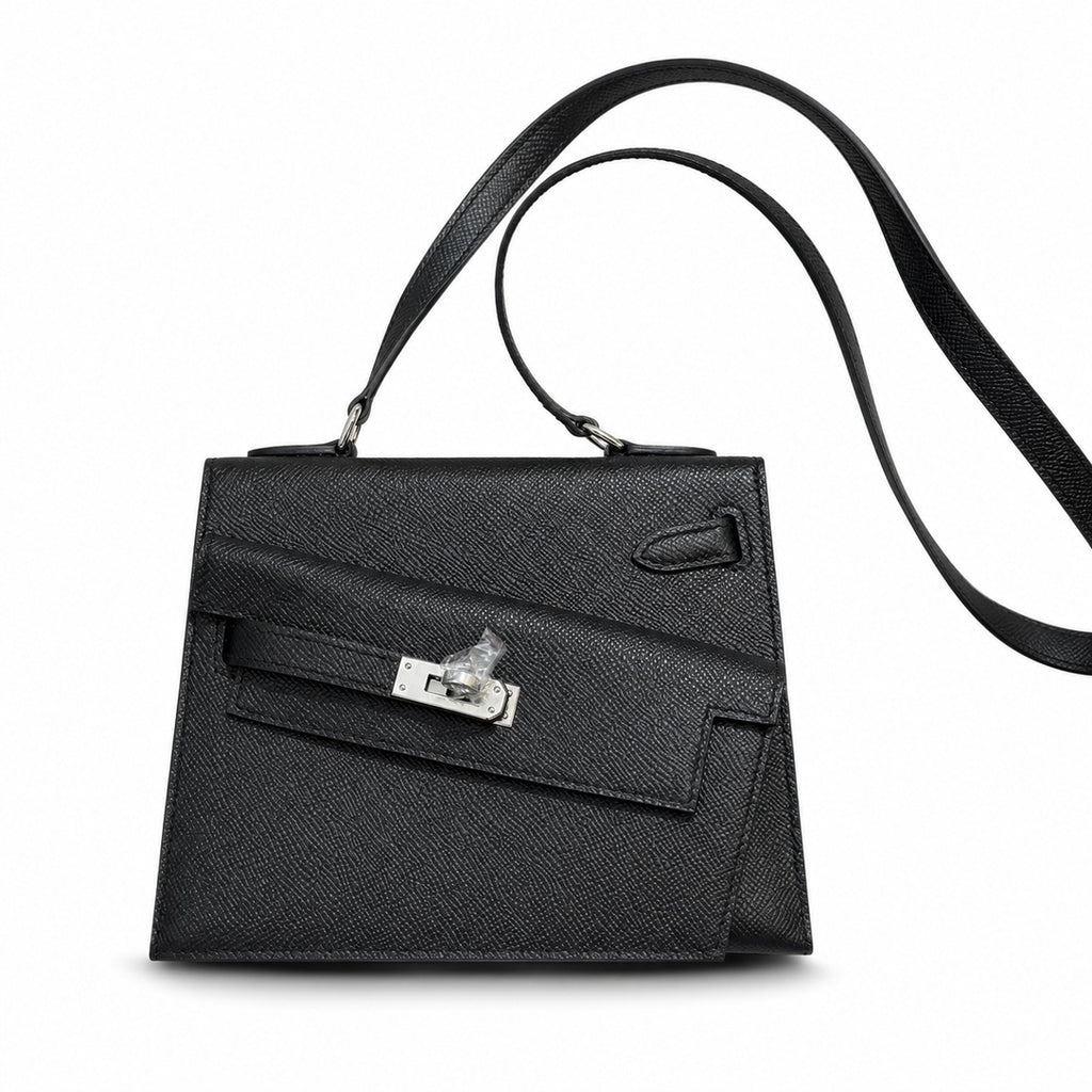 Latest new style 🆕 kelly latest style FW 2022 double-sided kelly epsom leather double-sided irregular design bold change new look more handsome and stylish black silver buckle