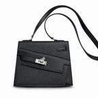 Latest new style 🆕 kelly latest style FW 2022 double-sided kelly epsom leather double-sided irregular design bold change new look more handsome and stylish black silver buckle
