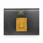 Black gold 🆕 In stock Kelly Messenger messenger bag for men and women, black gold buckle, imported leather, all-steel hand-waxed thread, the highest cost-effectiveness on the Internet. Unisex messenge