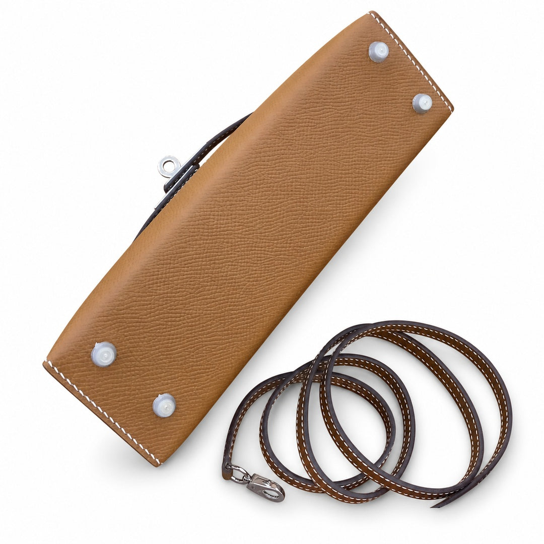 Fully hand-sewn👉Second generation Kelly 19cm imported Epsom leather earthy yellow gold and silver buckle