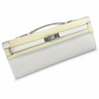 Kelly Cut 31 Clutch Epsom Leather Picture Milkshake White