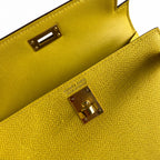 Fully hand-sewn👉Second generation Mini Kelly 19cm imported Epsom leather Naples gold buckle