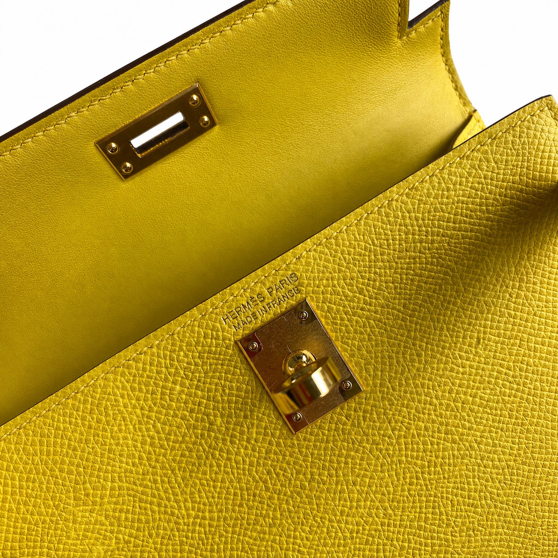 Fully hand-sewn👉Second generation Mini Kelly 19cm imported Epsom leather Naples gold buckle
