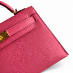 Fully hand-stitched 👉Second generation Mini Kelly 19cm imported Epsom leather new lipstick powder gold buckle