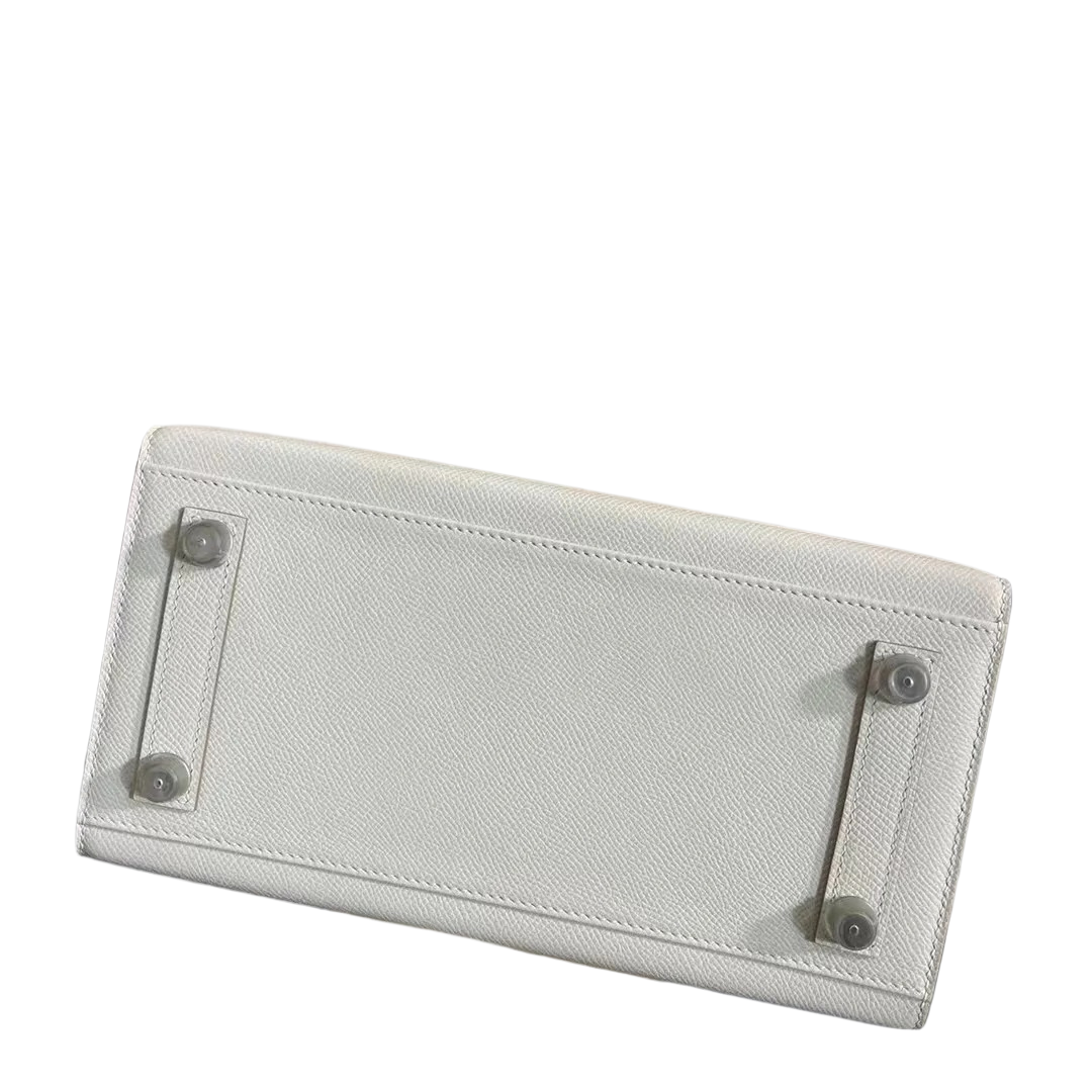 Birkin 25 Sellier 10 Craie Epsom Silver Hardware