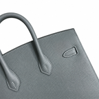 Birkin 25 Sellier 63 Vert Amande Epsom Silver Hardware