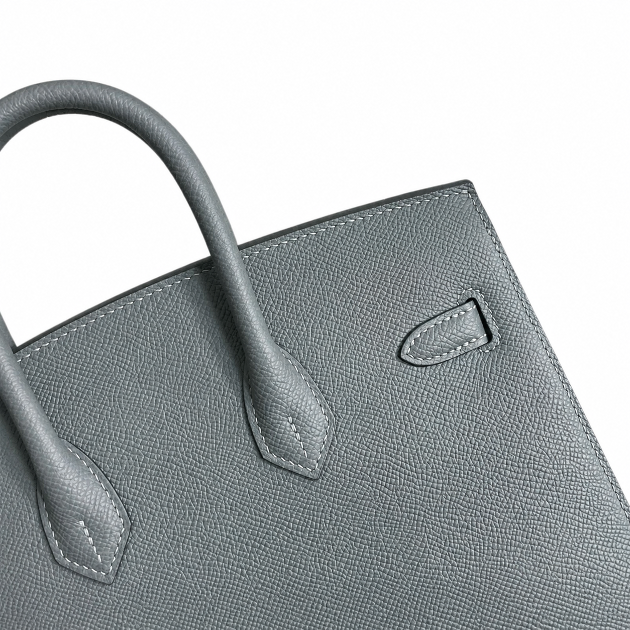 Birkin 25 Sellier 63 Vert Amande Epsom Silver Hardware