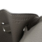 Birkin 25 Gris Meyer crafted from incredibly soft Togo calfskin leather