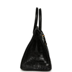 Birkin Black Matte Niloticus Crocodile Gold Hardware