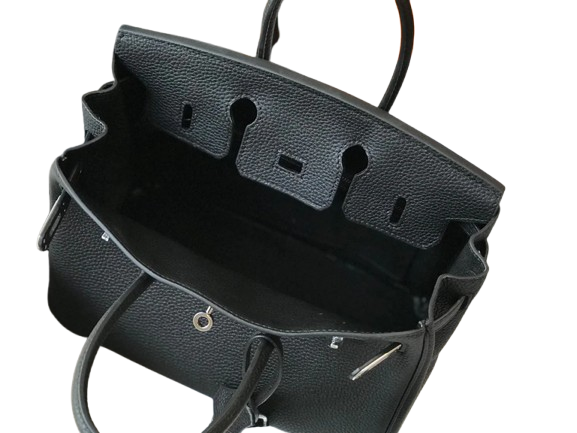 Birkin Retourne in Noir Togo Leather with Contrast Interior (Palladium Hardware)