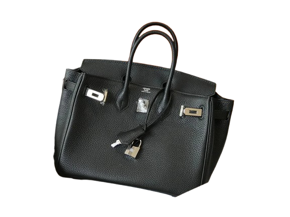 Birkin Retourne in Noir Togo Leather with Contrast Interior (Palladium Hardware)