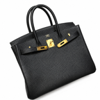 Birkin 30 Retourne in Noir Togo Leather (Gold Hardware)
