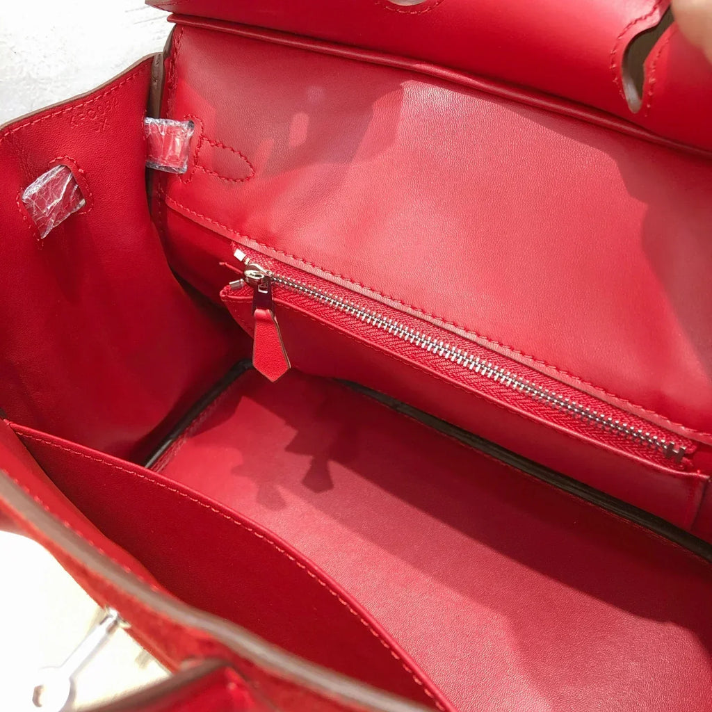Birkin 25 Palladium Hardware Rouge Vif Doblis