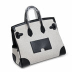 Birkin Cargo 25 Black Leather and Ecru Canvas Multi-Pocket Mini Bag
