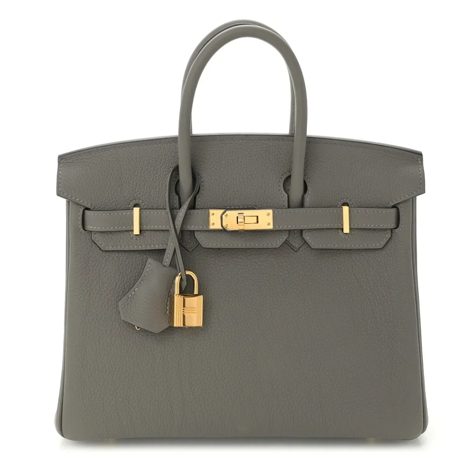 Birkin 25 Gris Meyer crafted from incredibly soft Togo calfskin leather