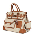 Birkin Cargo 35 Gold Swift and Gold-Ecru Toile H Canvas Palladium Hardware
