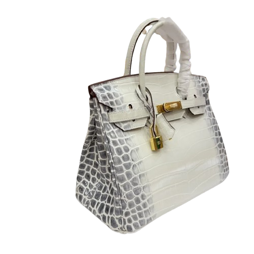 Birkin Bag Crocodile-Grain Cowhide Leather Gold Hardware
