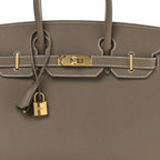 Birkin Sellier 30 Etoupe Epsom Quilted Epsom Leather