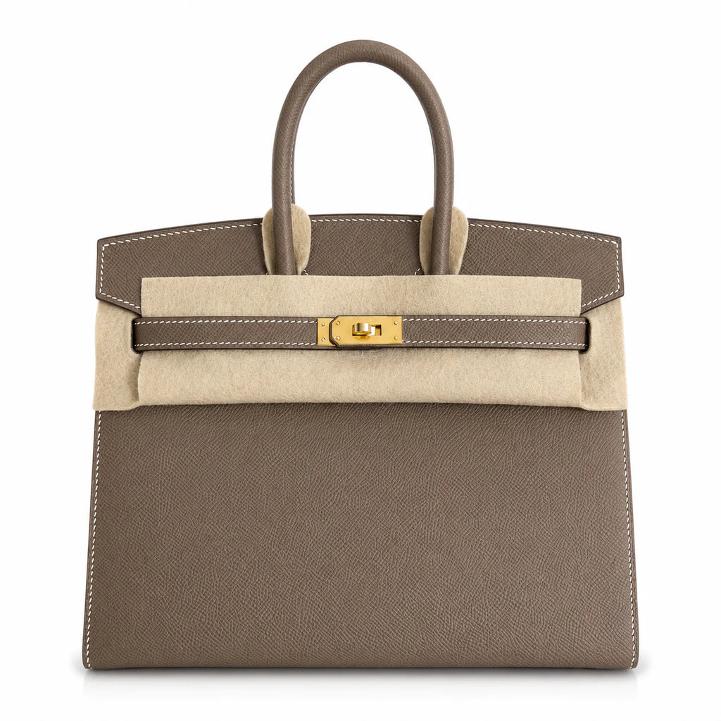 Birkin 25 Sellier 18 Etoupe Epsom Gold Hardware