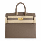 Birkin 25 Sellier 18 Etoupe Epsom Gold Hardware