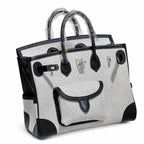 Birkin Cargo 25 Black Leather and Ecru Canvas Multi-Pocket Mini Bag