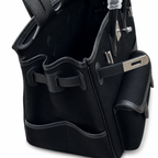 Birkin Cargo 35 in Noir Toile Goéland and Swift Leather (Palladium Hardware)