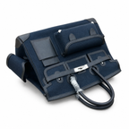 Birkin Cargo 35 in Bleu Nuit Toile Goéland and Noir Swift Leather (Palladium Hardware)