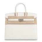 Birkin 25 Sellier 10 Craie Epsom Silver Hardware