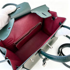 Birkin 30 Style Sellier in Vert Cypress Smooth Leather (Palladium Hardware)