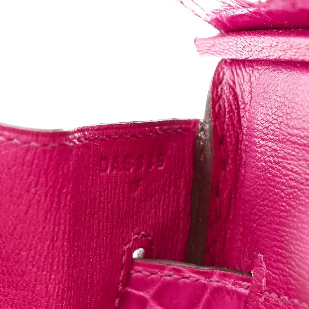 Birkin 30 Rose Pourpre Shiny Niloticus Crocodile Gold Hardware