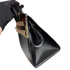 Hermès Birkin 25 Sellier Noir Box Calfskin Silver Hardware