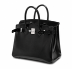Birkin 30 Sellier in Noir Boxcalf Leather (Palladium Hardware)