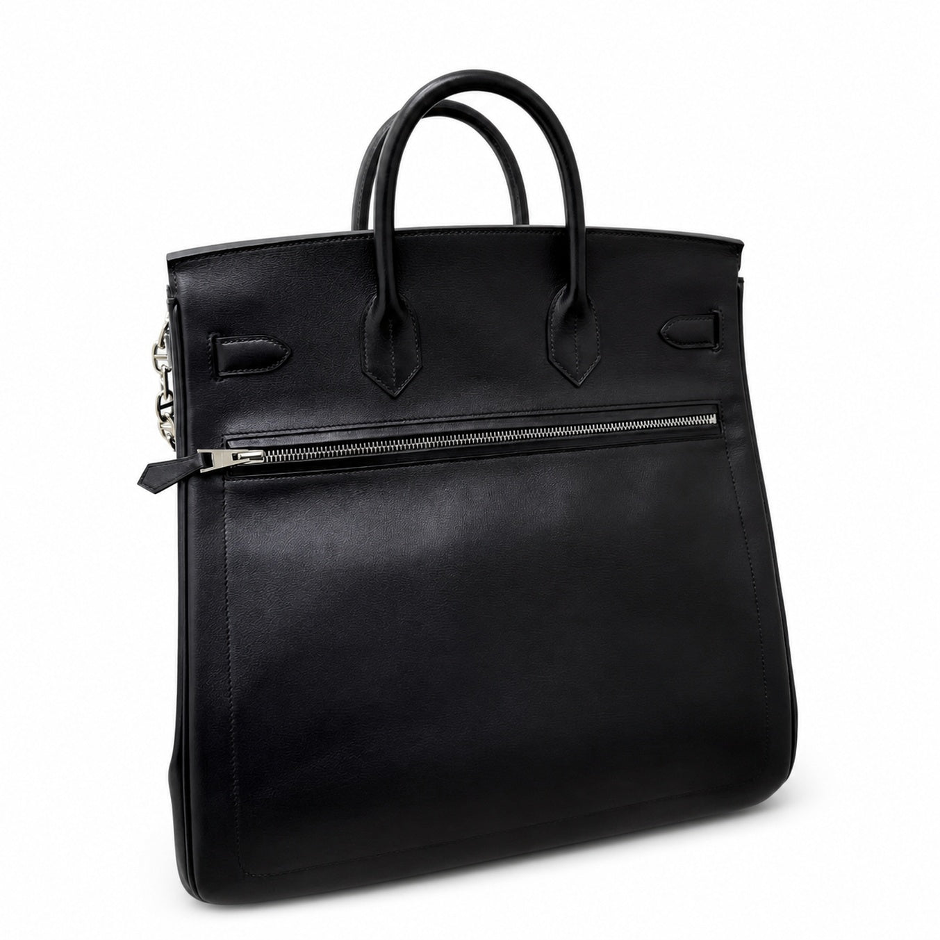Birkin 40 Rock Sellier in Noir Swift Leather (Palladium Hardware)