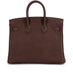 Birkin 25 Gold Hardware Chocolat Togo Quilted Epsom Leather Golden Lock