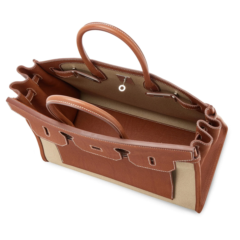 Birkin 35 L'Envers Edition Fauve Barenia Faubourg Palladium Hardware