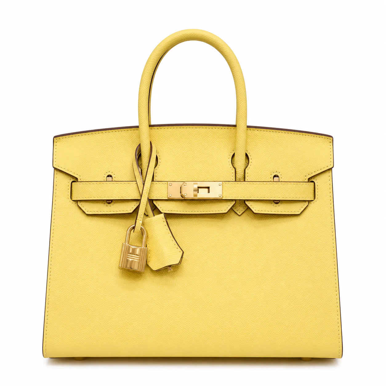 Birkin Style 25/30 Sellier in Lime Epsom Leather (Gold Hardware)