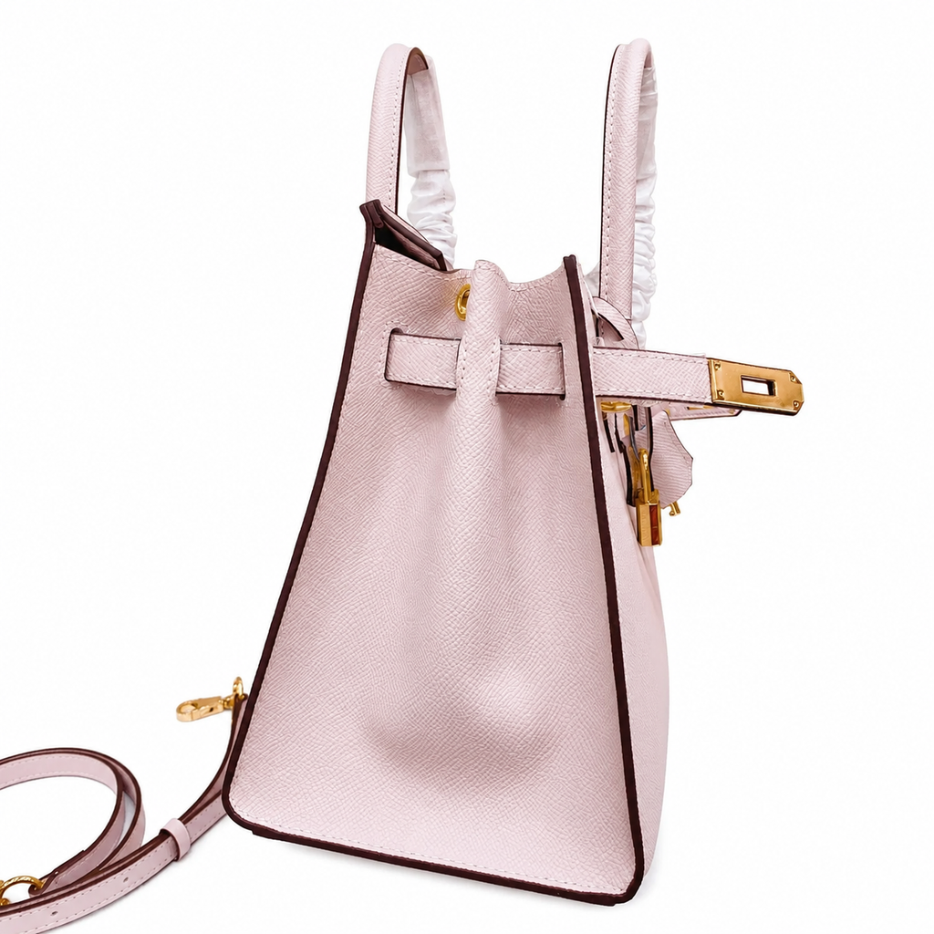 Birkin Style 25/30 Sellier in Rose Sakura Epsom Leather (Gold Hardware)