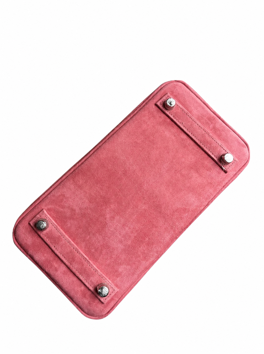 Birkin 25 Retourne in Pink Suede Grizzly (Palladium Hardware)