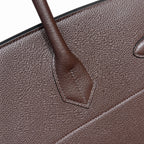Large Birkin HAC 40cm Men's Tote in Premium Chocolate Brown Togo Cowhide