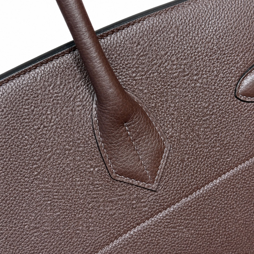 Large Birkin HAC 40cm Men's Tote in Premium Chocolate Brown Togo Cowhide