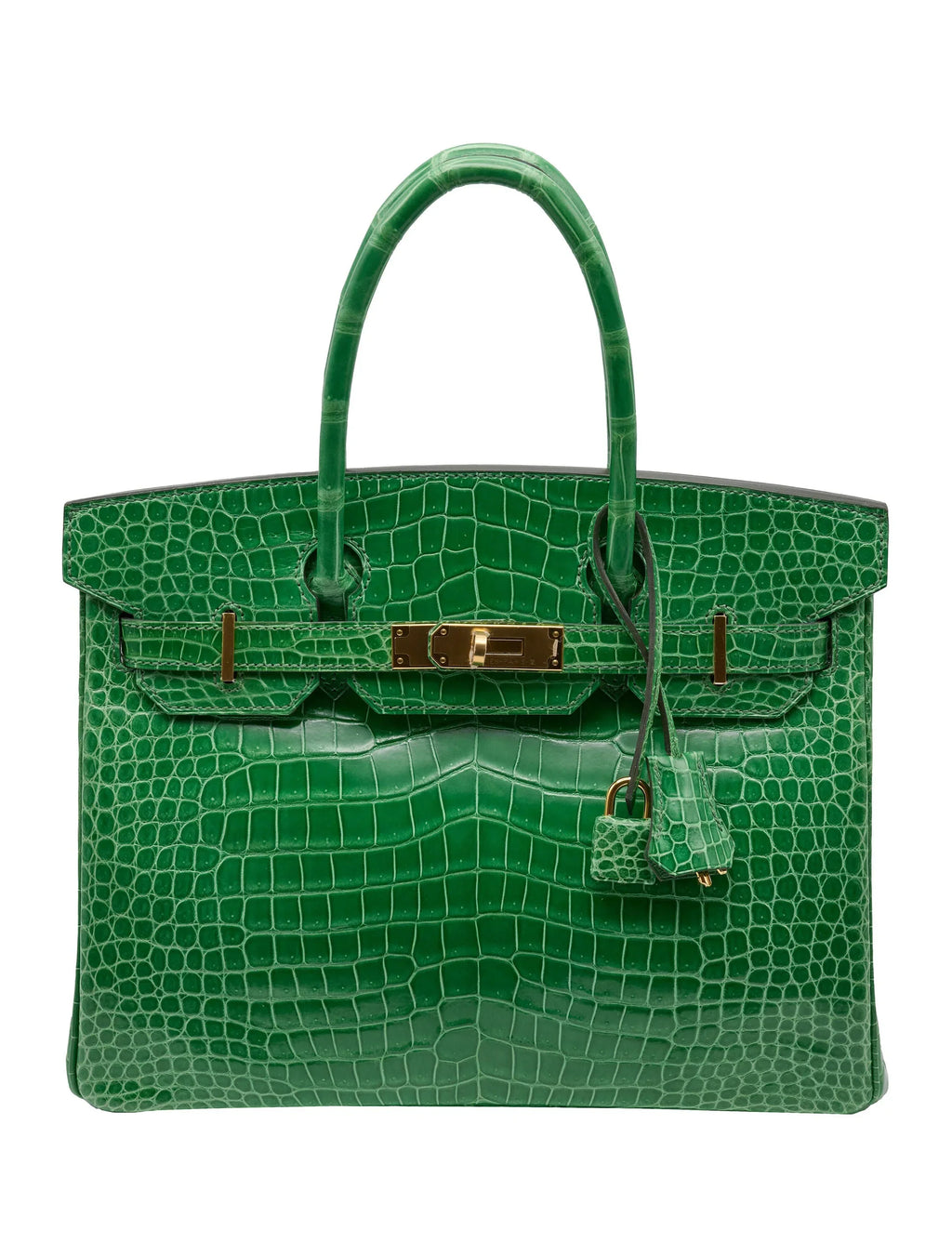 Birkin Emerald Shiny Niloticus Crocodile Gold Hardware