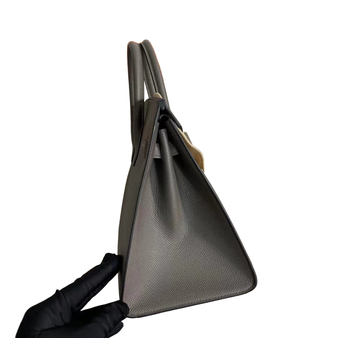 Birkin 25 Sellier 8F Etain Epsom Silver Hardware