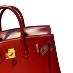 Birkin 25 Sellier in Rouge H Boxcalf Leather (Gold Hardware)