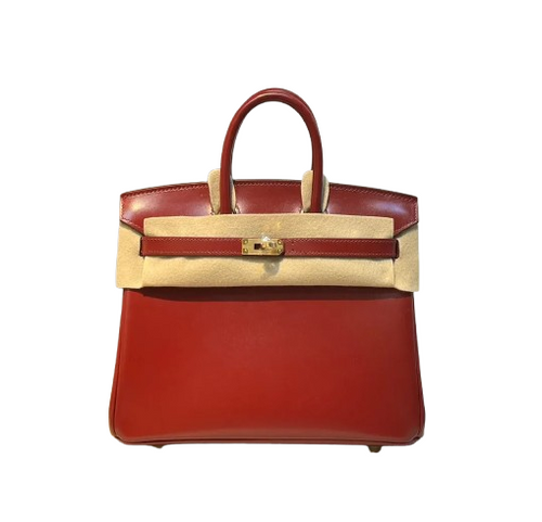 Birkin 25 Sellier in Rouge H Boxcalf Leather (Gold Hardware)
